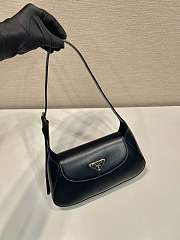 Prada Small Leather Shoulder Bag Black - 25x12x5.5cm - 2