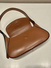 Prada Small Leather Shoulder Bag Brown - 25x12x5.5cm - 5