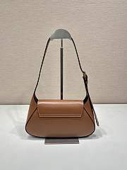 Prada Small Leather Shoulder Bag Brown - 25x12x5.5cm - 3