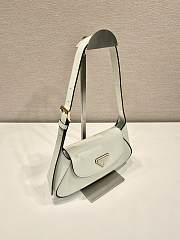 Prada Small Leather Shoulder Bag White - 25x12x5.5cm - 2