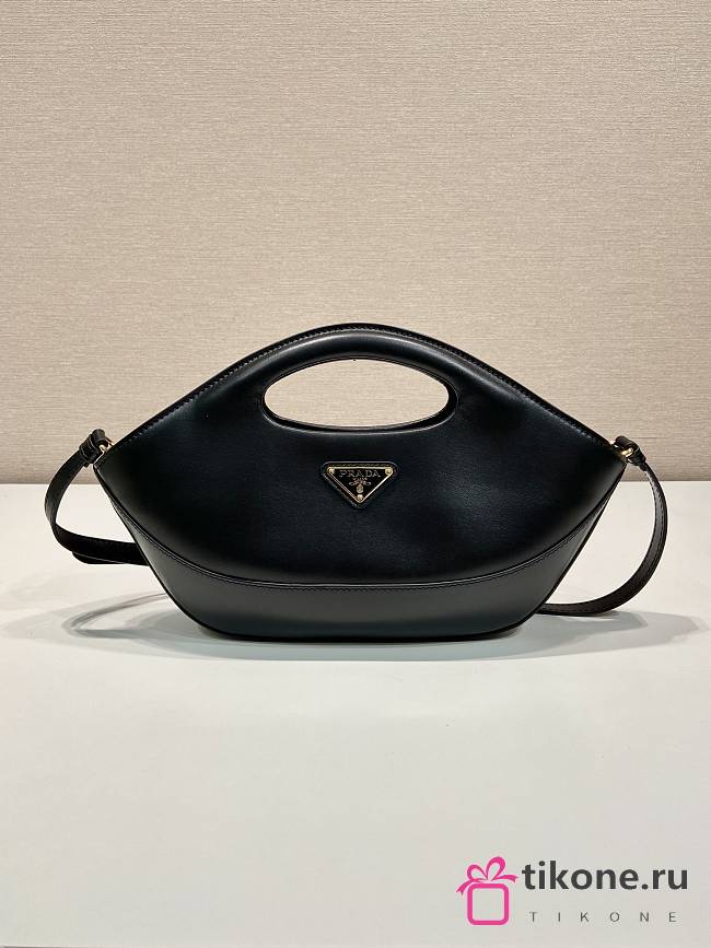 Prada Medium Leather Handbag Black - 31.5x12.5x4.5cm - 1