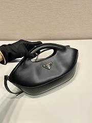 Prada Medium Leather Handbag Black - 31.5x12.5x4.5cm - 5