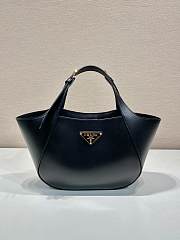 Prada Prada Medium Leather Tote Bag Black - 28x20.5x7.5cm - 1