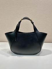 Prada Prada Medium Leather Tote Bag Black - 28x20.5x7.5cm - 6