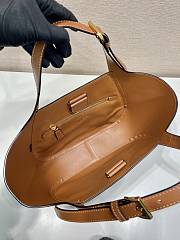 Prada Prada Medium Leather Tote Bag Brown - 28x20.5x7.5cm - 6