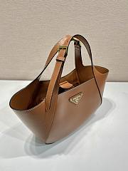 Prada Prada Medium Leather Tote Bag Brown - 28x20.5x7.5cm - 4