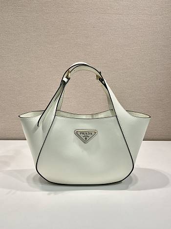 Prada Prada Medium Leather Tote Bag White - 28x20.5x7.5cm