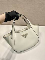 Prada Prada Medium Leather Tote Bag White - 28x20.5x7.5cm - 6