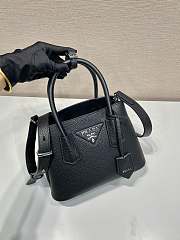 Prada Double Saffiano Leather Mini Bag Black - 25x18.5x12.5cm - 2