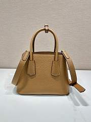 Prada Double Saffiano Leather Mini Bag Brown - 25x18.5x12.5cm - 5