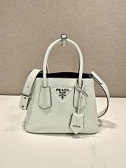 Prada Double Saffiano Leather Mini Bag White - 25x18.5x12.5cm - 1