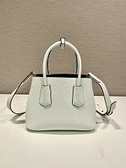 Prada Double Saffiano Leather Mini Bag White - 25x18.5x12.5cm - 3