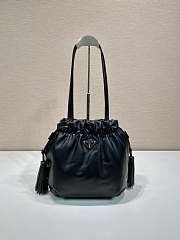 Prada Nappa Leather Shoulder Bag Black - 30x23x15cm - 1