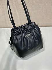 Prada Nappa Leather Shoulder Bag Black - 30x23x15cm - 2