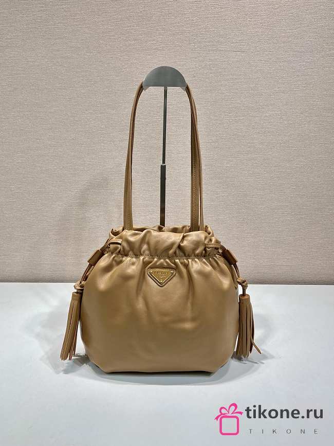 Prada Nappa Leather Shoulder Bag Brown - 30x23x15cm - 1