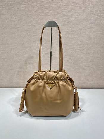 Prada Nappa Leather Shoulder Bag Brown - 30x23x15cm