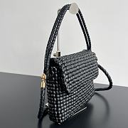 Botega Veneta Swing Intrecciato Leather Shoulder Bag Black - 25x19x6cm - 4