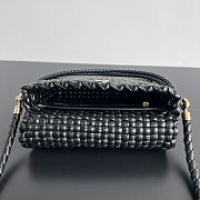 Botega Veneta Swing Intrecciato Leather Shoulder Bag Black - 25x19x6cm - 5