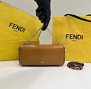 Fendi First Sight Pouch In Calf Leather Brown - 23x13x7cm - 1