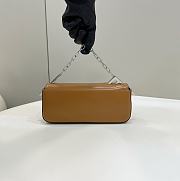 Fendi First Sight Pouch In Calf Leather Brown - 23x13x7cm - 5