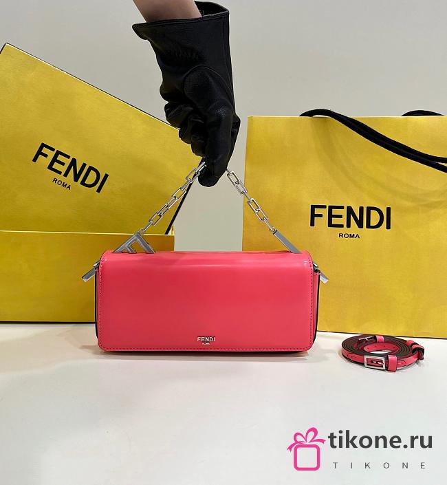 Fendi First Sight Pouch In Calf Leather Pink - 23x13x7cm - 1