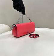 Fendi First Sight Pouch In Calf Leather Pink - 23x13x7cm - 3