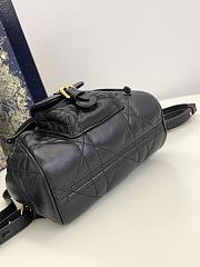 Small Dior Caro Backpack Black Macrocannage Lambskin - 19.5x18.5x8.5cm - 4