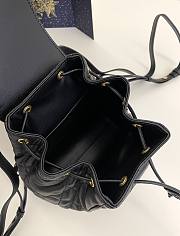 Small Dior Caro Backpack Black Macrocannage Lambskin - 19.5x18.5x8.5cm - 3