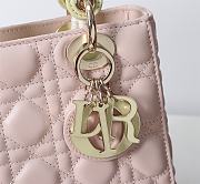 Small Lady Dior Bag Two Tone Pink and Yellow Cannage Lambskin - 20x17x8cm - 2