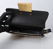 Miss Dior Flap Bag Black Miss Dior Allover Calfskin with Gold Finish Studs - 22x11x6cm - 3