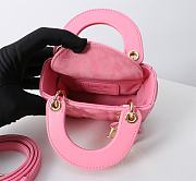 Lady Dior Micro Bag Candy Pink Cannage Lambskin - 12x10.2x5cm - 6