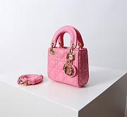 Lady Dior Micro Bag Candy Pink Cannage Lambskin - 12x10.2x5cm - 4