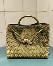 Bottega Veneta Small Andiamo Intrecciato Suede Olive Oil - 25x20x10cm - 1