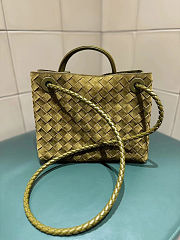 Bottega Veneta Small Andiamo Intrecciato Suede Olive Oil - 25x20x10cm - 6