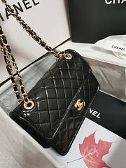 Chanel Large Flap Bag Shiny Crumpled Calfskin & Gold-Tone Metal Dark Black - 19.5×28×7cm - 4