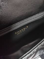 Chanel Large Flap Bag Shiny Crumpled Calfskin & Gold-Tone Metal Dark Black - 19.5×28×7cm - 5