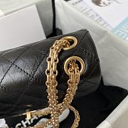 Chanel Mini 2.55 Handbag Aged Calfskin & Gold Tone Metal Black - 15.5×20×6cm - 3