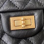 Chanel Mini 2.55 Handbag Aged Calfskin & Gold Tone Metal Black - 15.5×20×6cm - 5