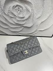 Chanel Classic Flap Caviar Quilted Gray - 15.5×25.5×6.5cm - 4