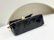 Chanel Mini Flap Bag With Top Handle Patent Black - 15x19x7cm - 5