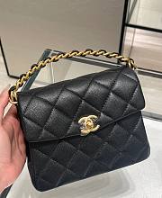 Chanel Mini Flap Bag With Top Handle Caviar Black - 15x19x7cm - 3