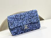 Chanel Small Sequin Flap Bag Blue - 20x5x7cm - 1