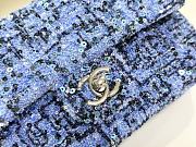 Chanel Small Sequin Flap Bag Blue - 20x5x7cm - 3