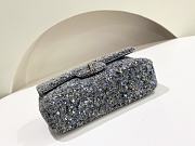 Chanel Small Sequin Flap Bag Gray - 20x5x7cm - 6