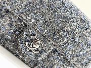 Chanel Small Sequin Flap Bag Gray - 20x5x7cm - 4