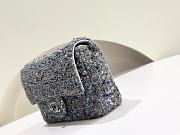 Chanel Small Sequin Flap Bag Gray - 20x5x7cm - 3