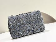 Chanel Small Sequin Flap Bag Gray - 20x5x7cm - 2