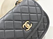 Chanel Messenger Bag Calfskin Gold Tone Metal Black - 23.5x16.5x5.5cm - 2