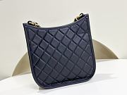 Chanel Hobo Handbag Calfskin & Gold Tone Metal Black - 23x22x6.5cm - 6