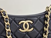 Chanel Hobo Handbag Calfskin & Gold Tone Metal Black - 23x22x6.5cm - 2